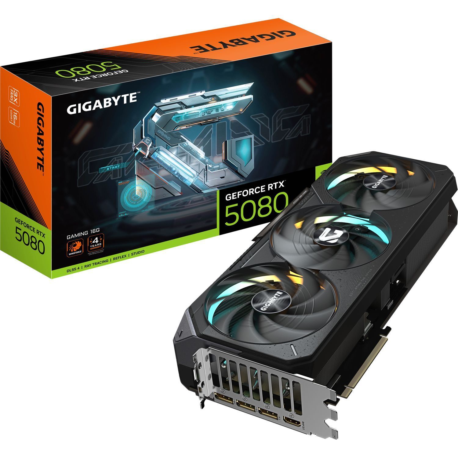 Видеокарта GIGABYTE GeForce RTX 5080 GAMING (GV-N5080GAMING-16GD)