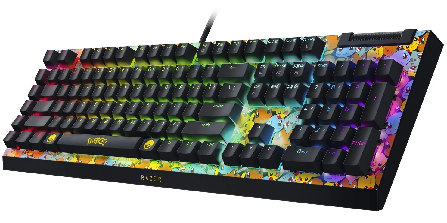 Игровая клавиатура Razer BlackWidow V4 X (Green Switch) - Pokemon Kanto Starters Ed. - US Layout Razer BlackWidow V4 X RZ03-04704200-R3M1
